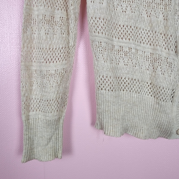 Vintage Knit and Lace Grandma Cardigan - Picture 3 of 4